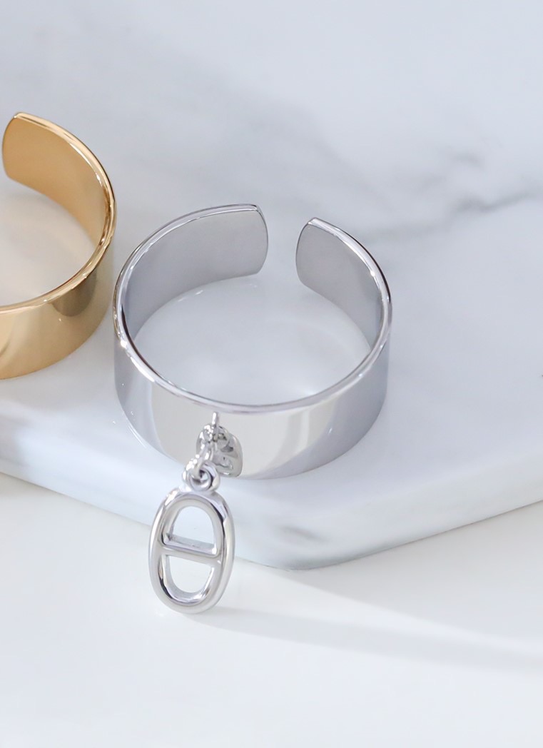 Bague acier inoxydable Féline – fait main | Côte d’Azur