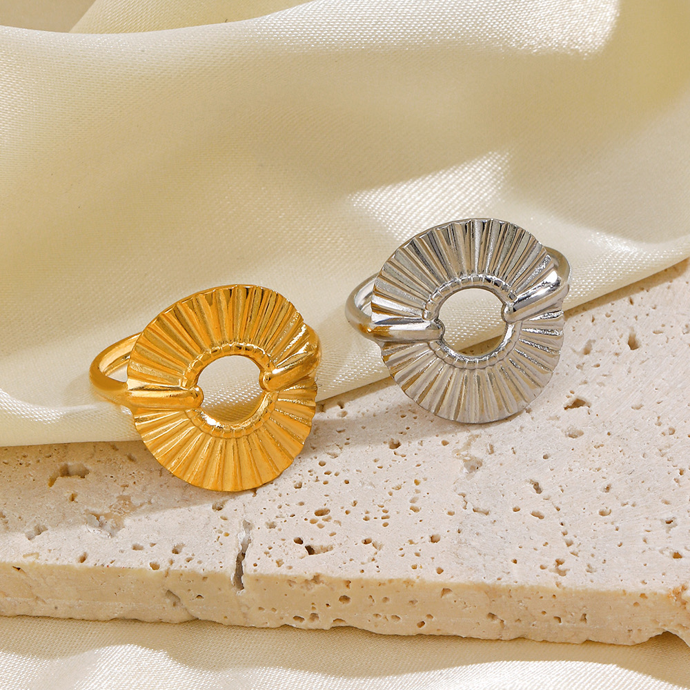 Bague acier inoxydable Élégante Doré Ule – fait main | Côte d’Azur