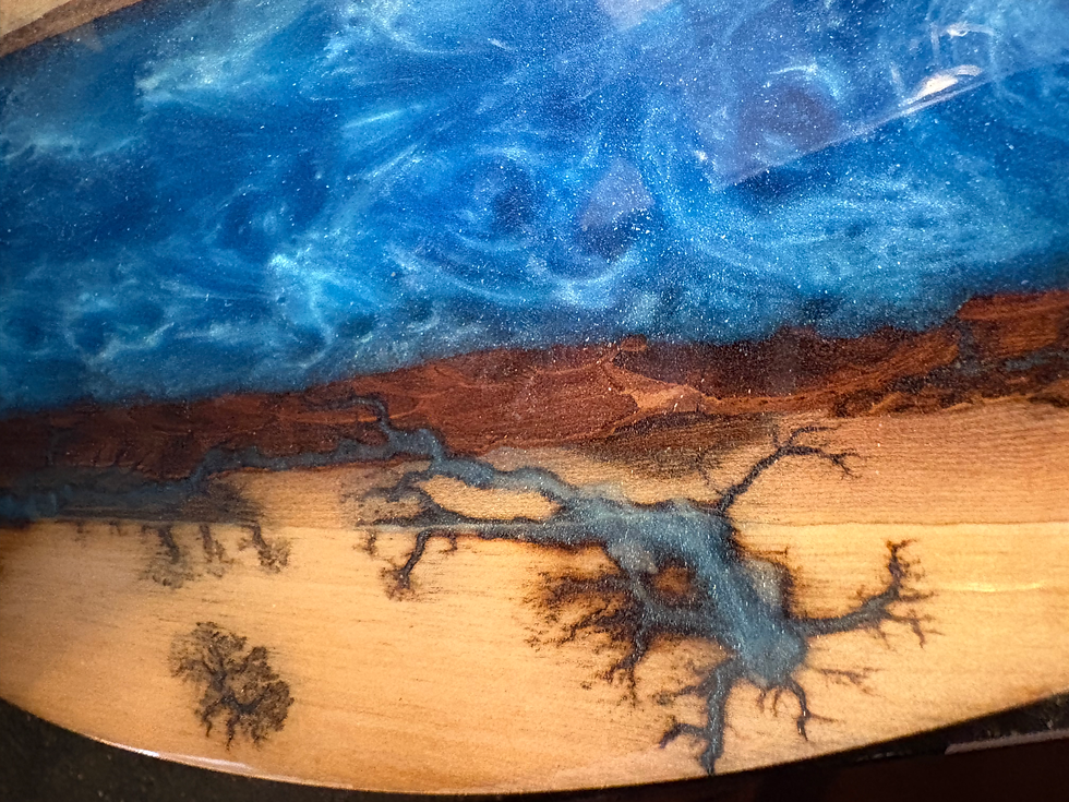 Thumbnail: Caribbean Blue Epoxy River Lazy Susan