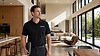 Interlink inspector standing inside a modern Southern California home before an environmental inspection