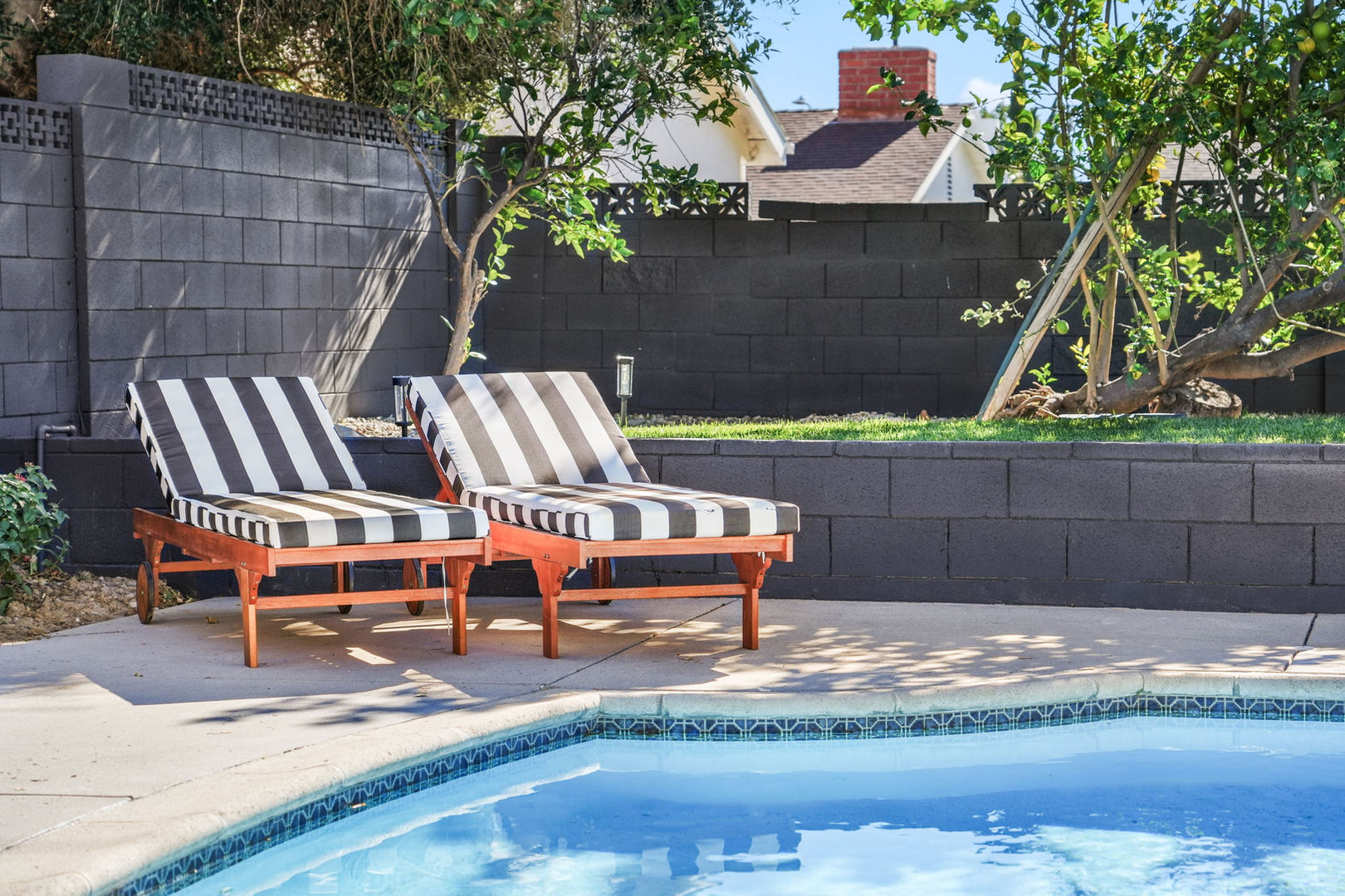 Beautiful exterior shot of an AirBnB rental property