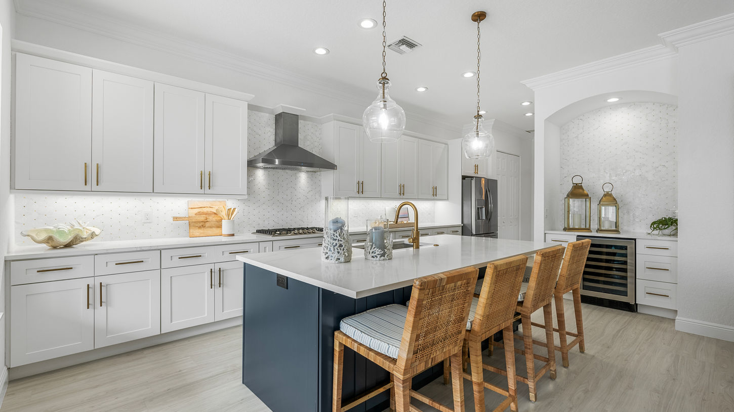 Master bedroom interior with natural light