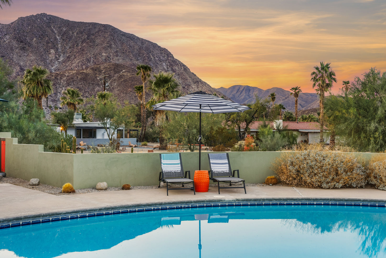 Beautiful exterior shot of an AirBnB rental property