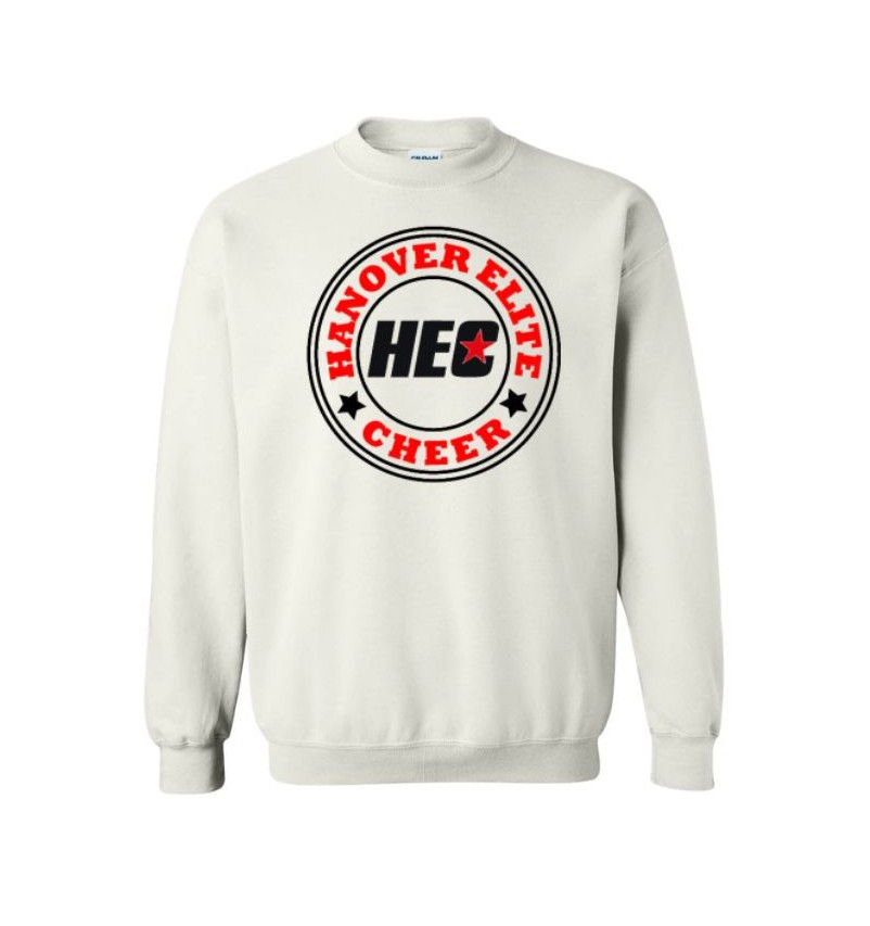 White Gildan Crew Sweatshirt