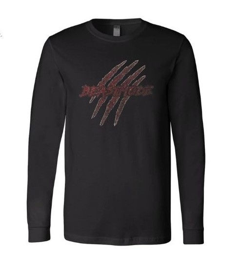 Thumbnail: Black long sleeve tshirt rhinestone