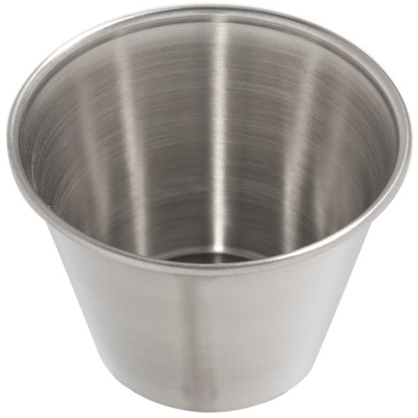 Thumbnail: 2.5 oz. Smooth Stainless Steel Round Sauce Cup/Remekins - 12/Pack