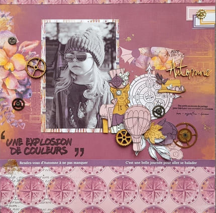 Thumbnail: BLOC PAPIERS &  ETIQUETTES MISS AUTOMNE, scrapbooking