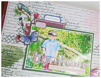 Thumbnail: Planche Etiquettes Rayées à découper Collection : Bloom, scrapbooking