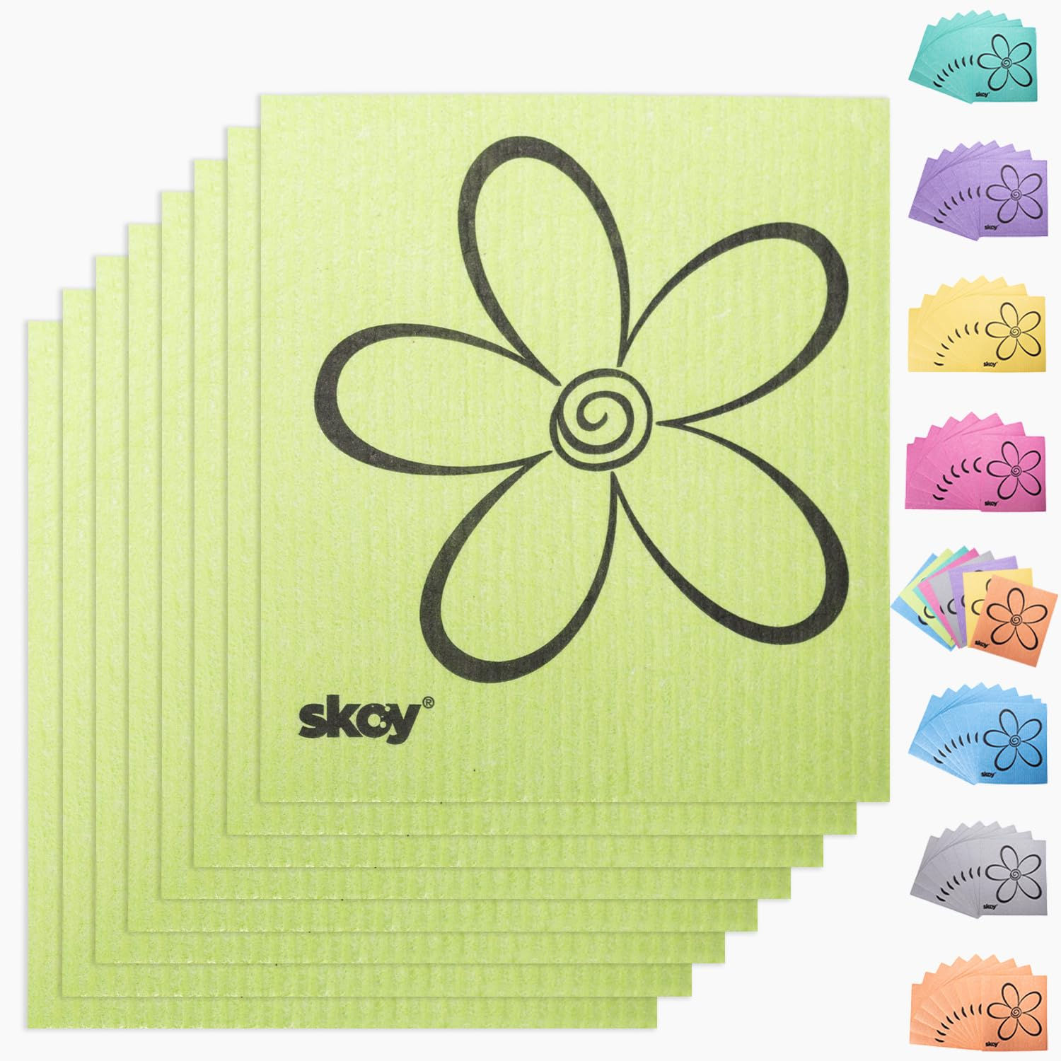 Skoy Cloth, 8-Pack Versatile Swedish Dishcloths for Kitchen and Household Use...