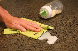 Skoy cloth to wipe up a spill