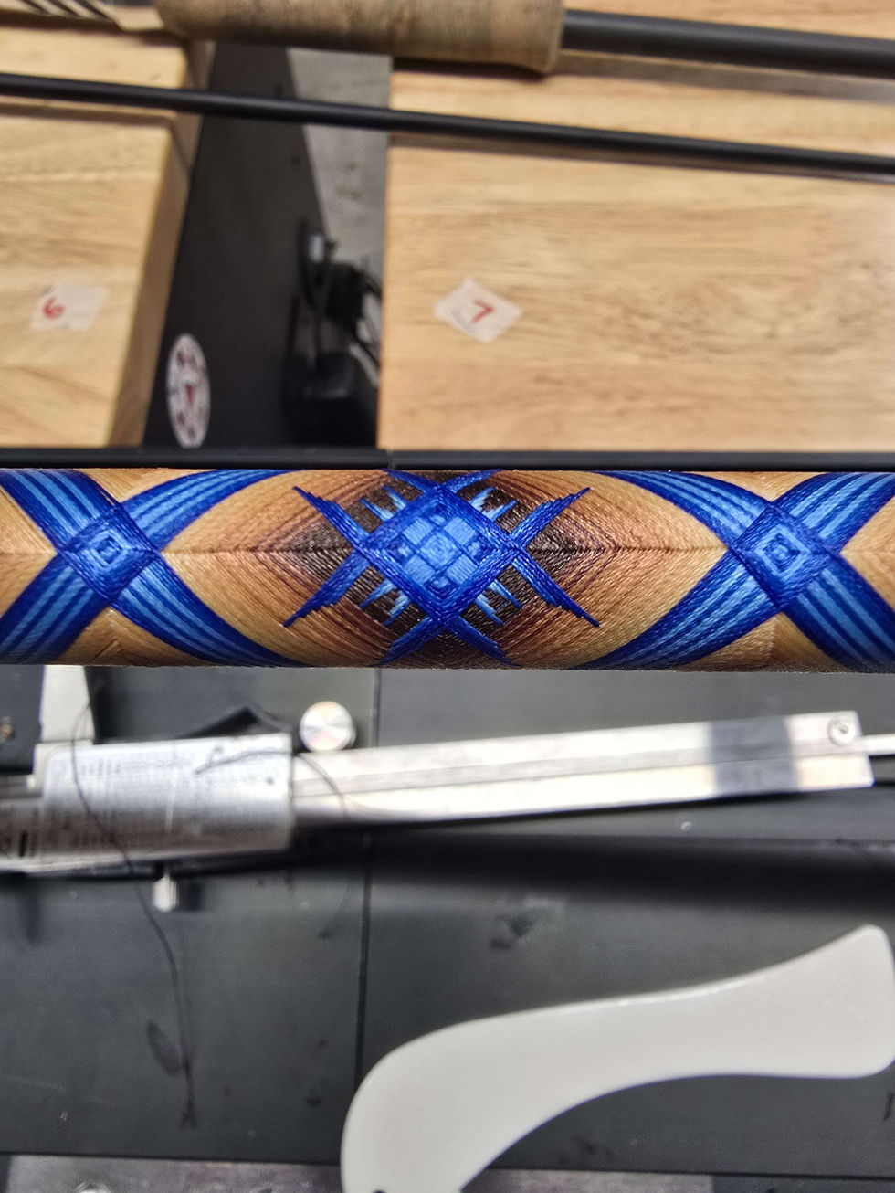 completed thread art wrap