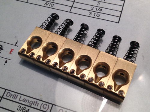 Set Di Spille Da Ponte Per Chitarra In Ottone Cromato, Modello N01699, Nuovo
