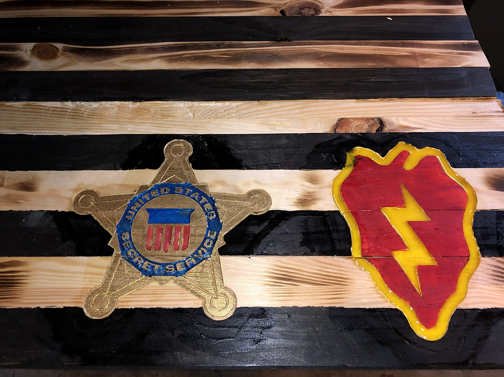 Thumbnail: Custom Large Wooden Rustic Flag (19.5 in x 37 in)