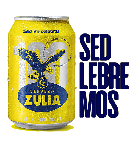 Lata 100 años aniversario de Cerveza Zulia