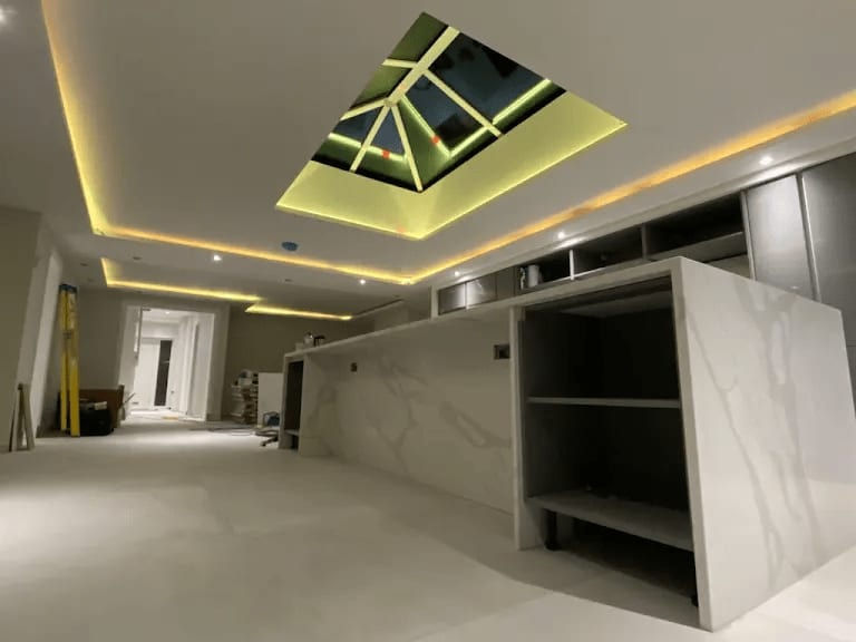 Suspended Ceiling In Domestic Kitchen