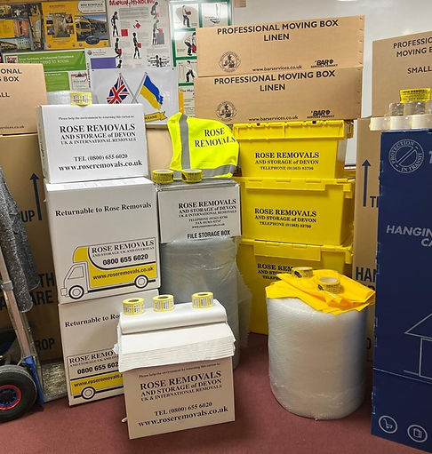 packing boxes and crates