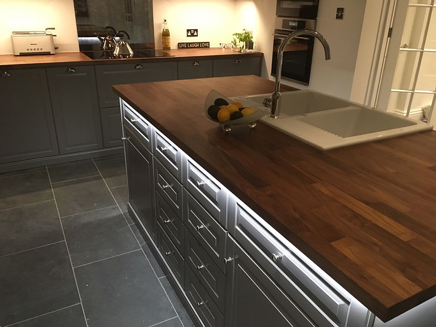 New kitchen with LED lighting