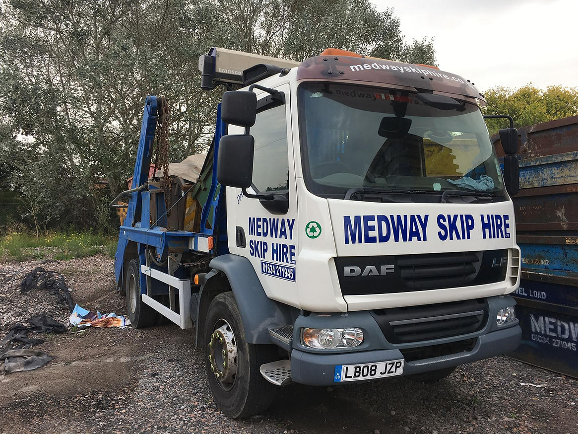 Skip hire truck