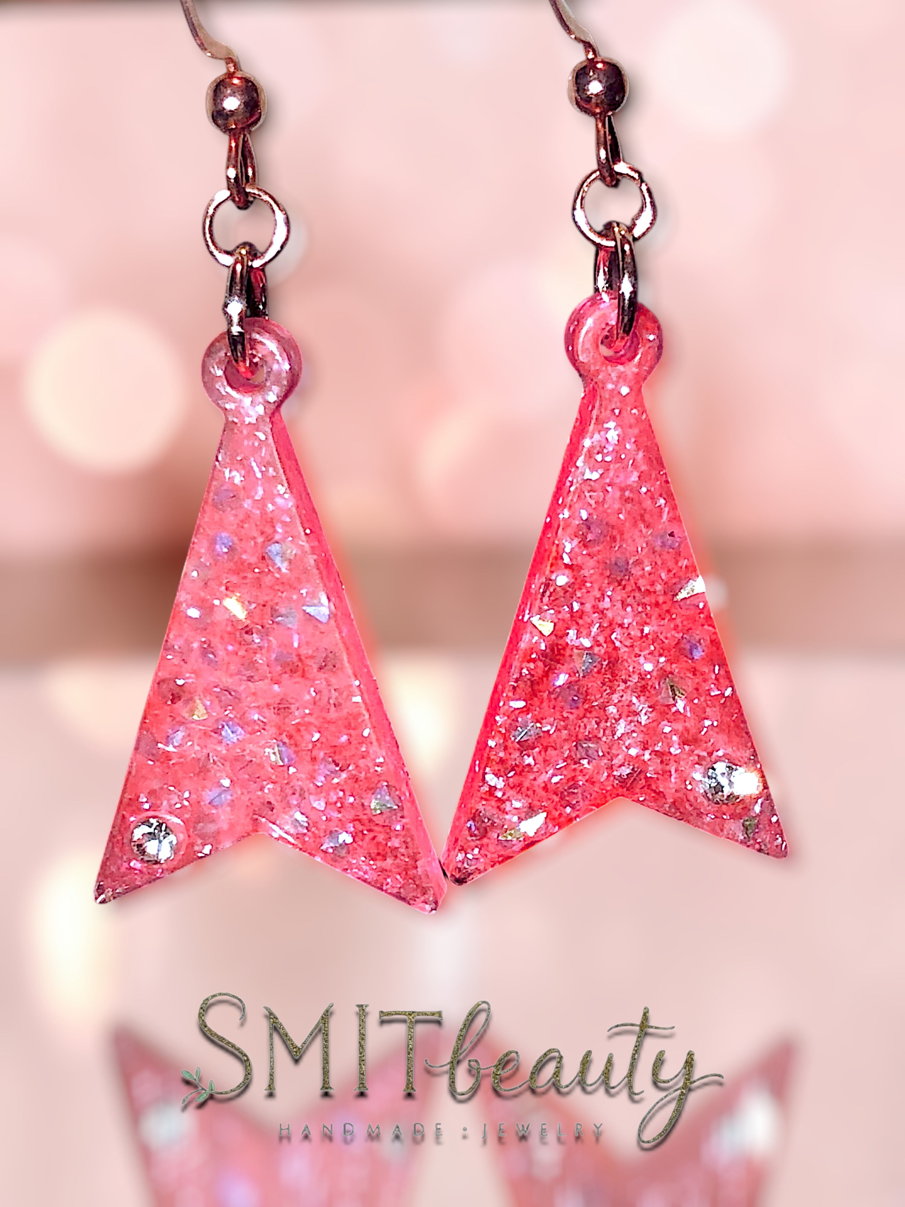 Pink Flag Earrings