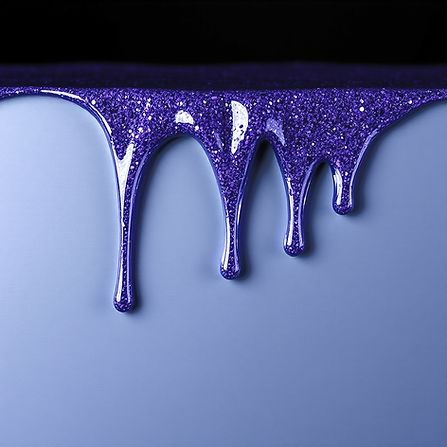 dripping purple glitter resin from the top of the frame.jpg