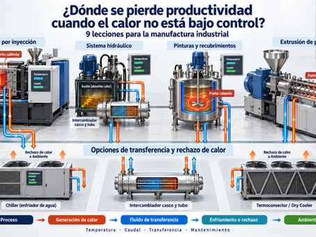 Cuatro procesos, tres opciones de refrigeración