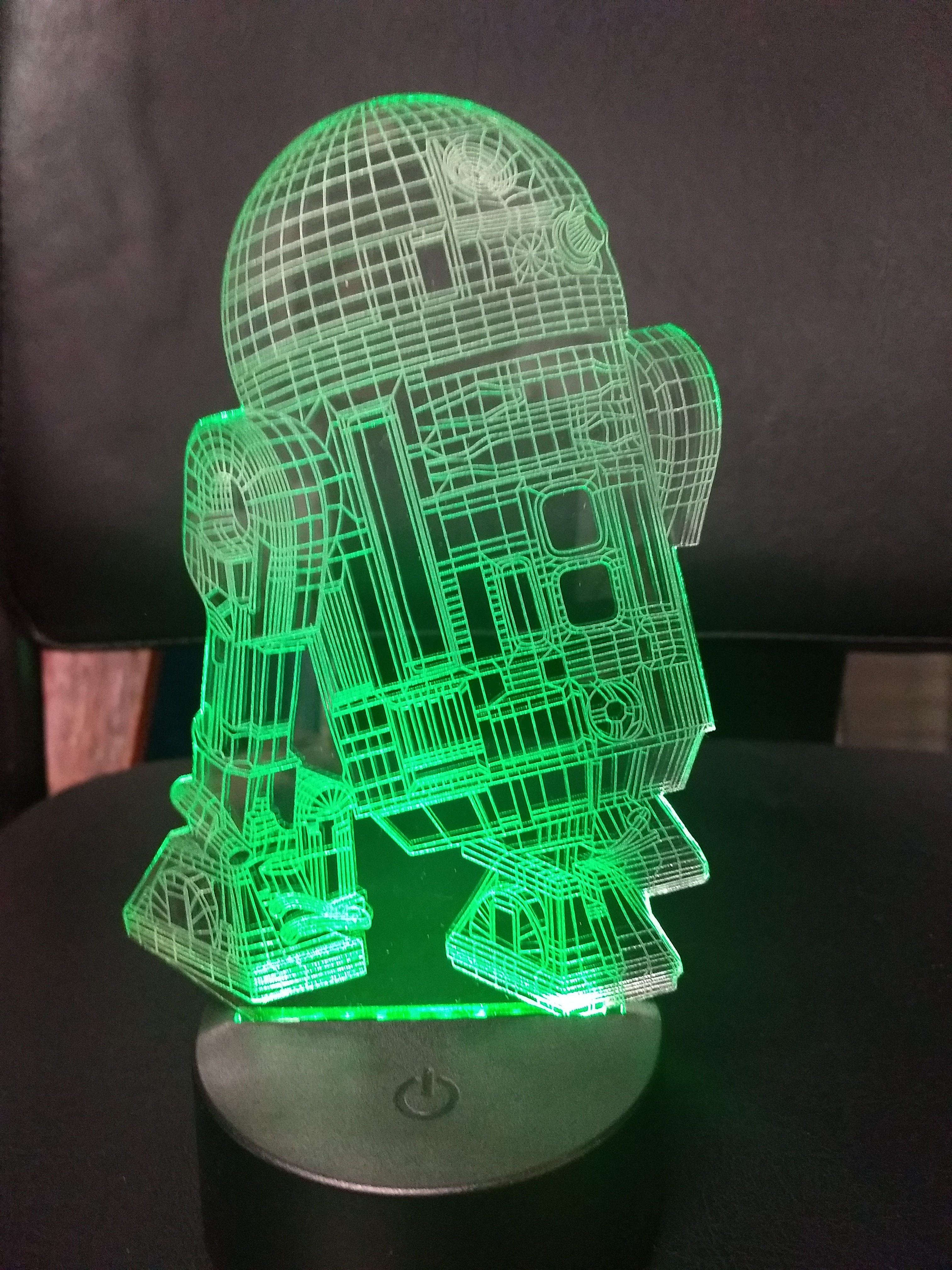 3D Acrylic R2D2 nightlight