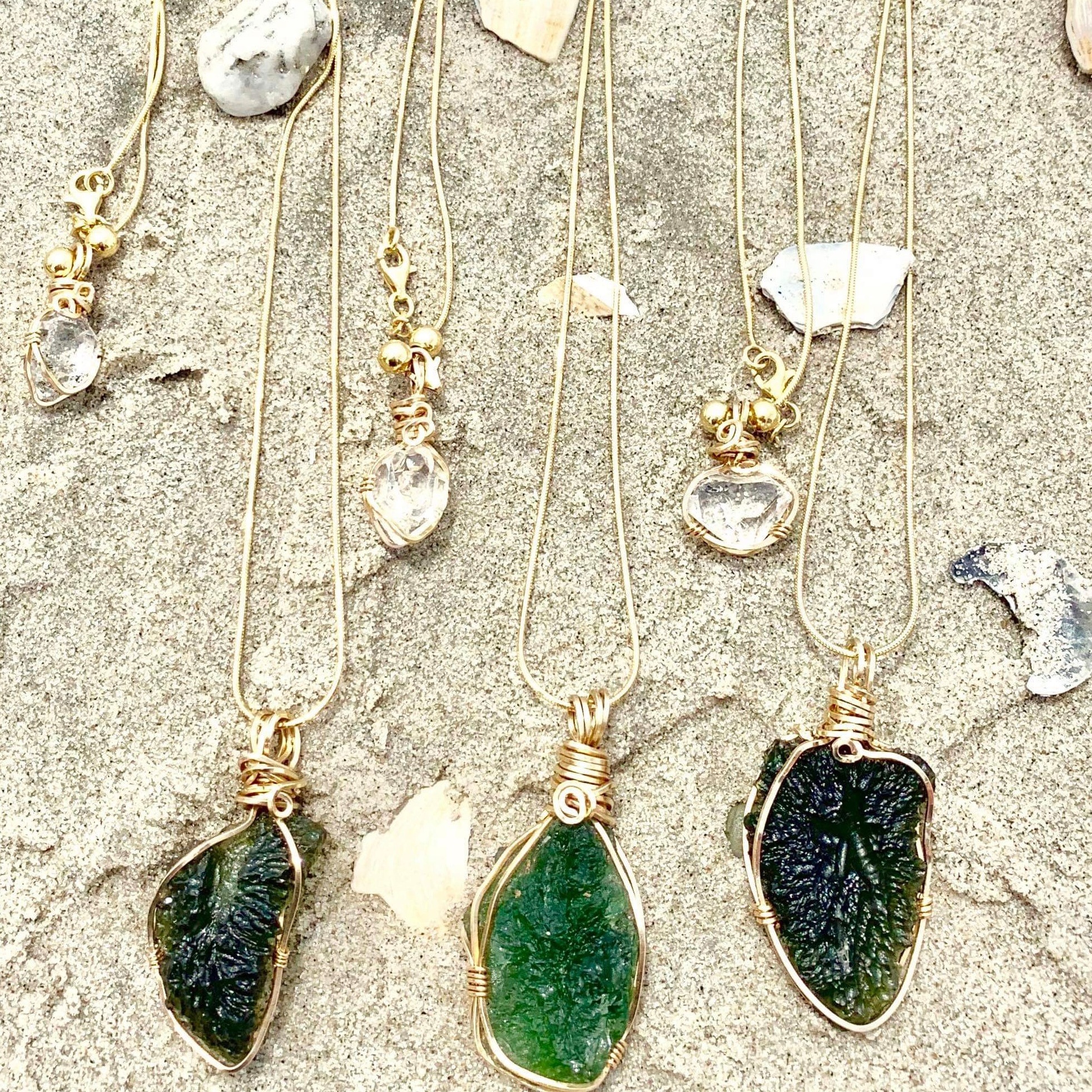 Moldavite & Herkimer Quartz
