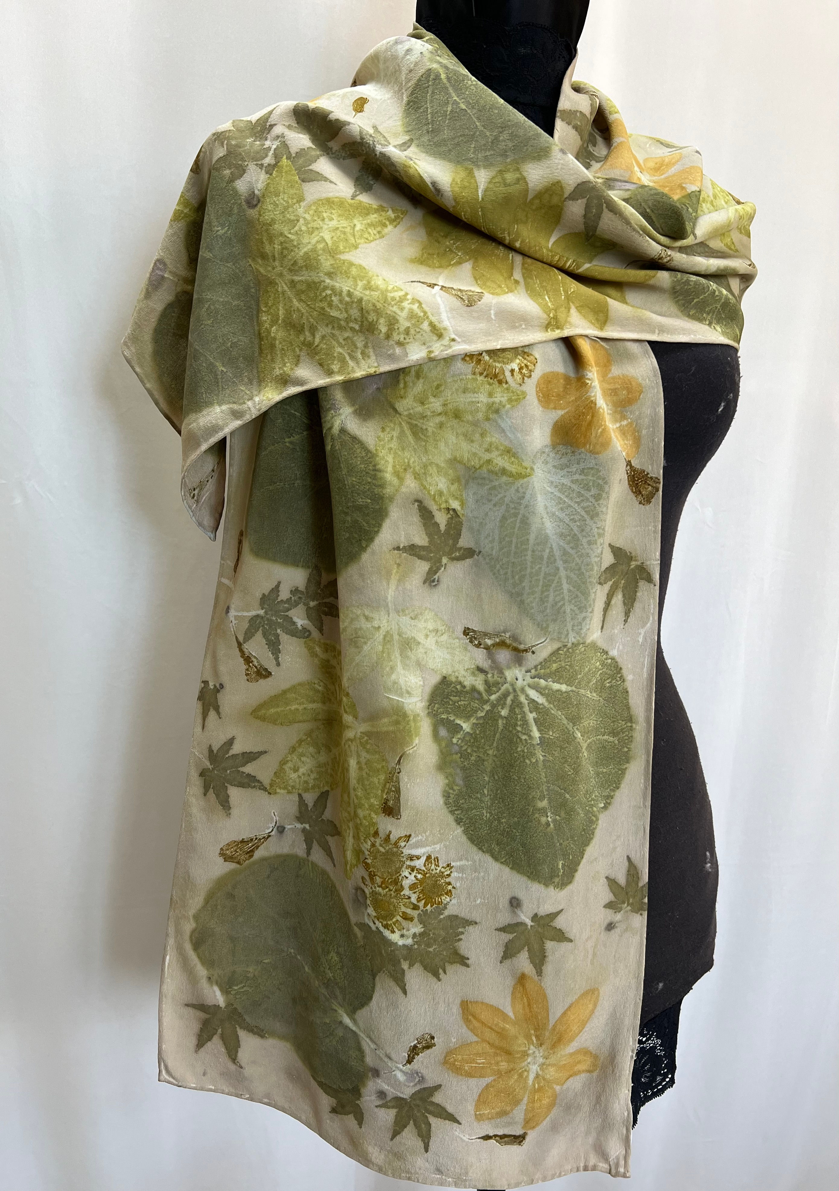 Crepe Silk Scarf CDC14-360 Chestnut beig