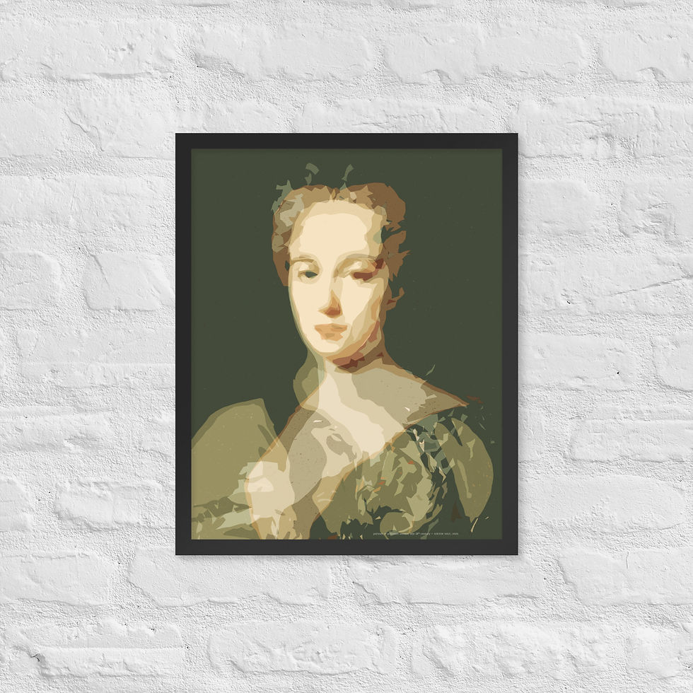 Thumbnail: unknown women, late 18th century – framed