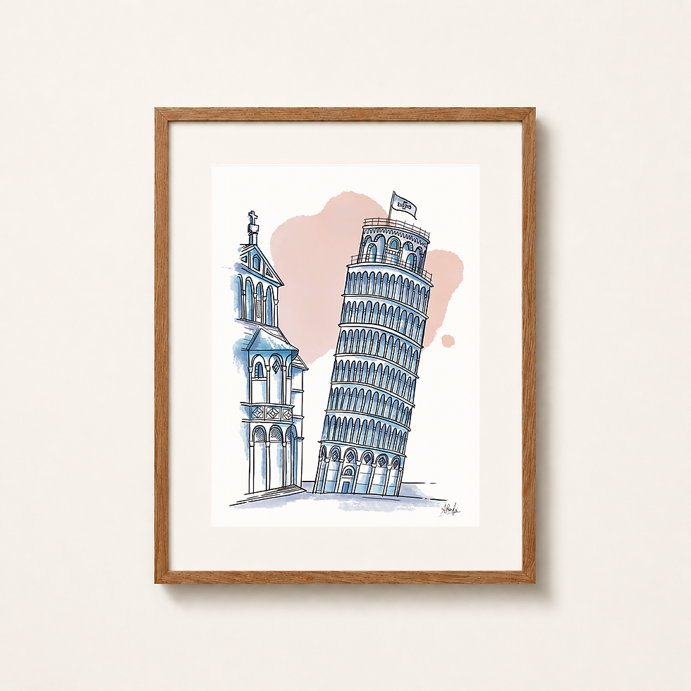Miniatura: Stampa A4 Oblò - Pisa - Torre pendente