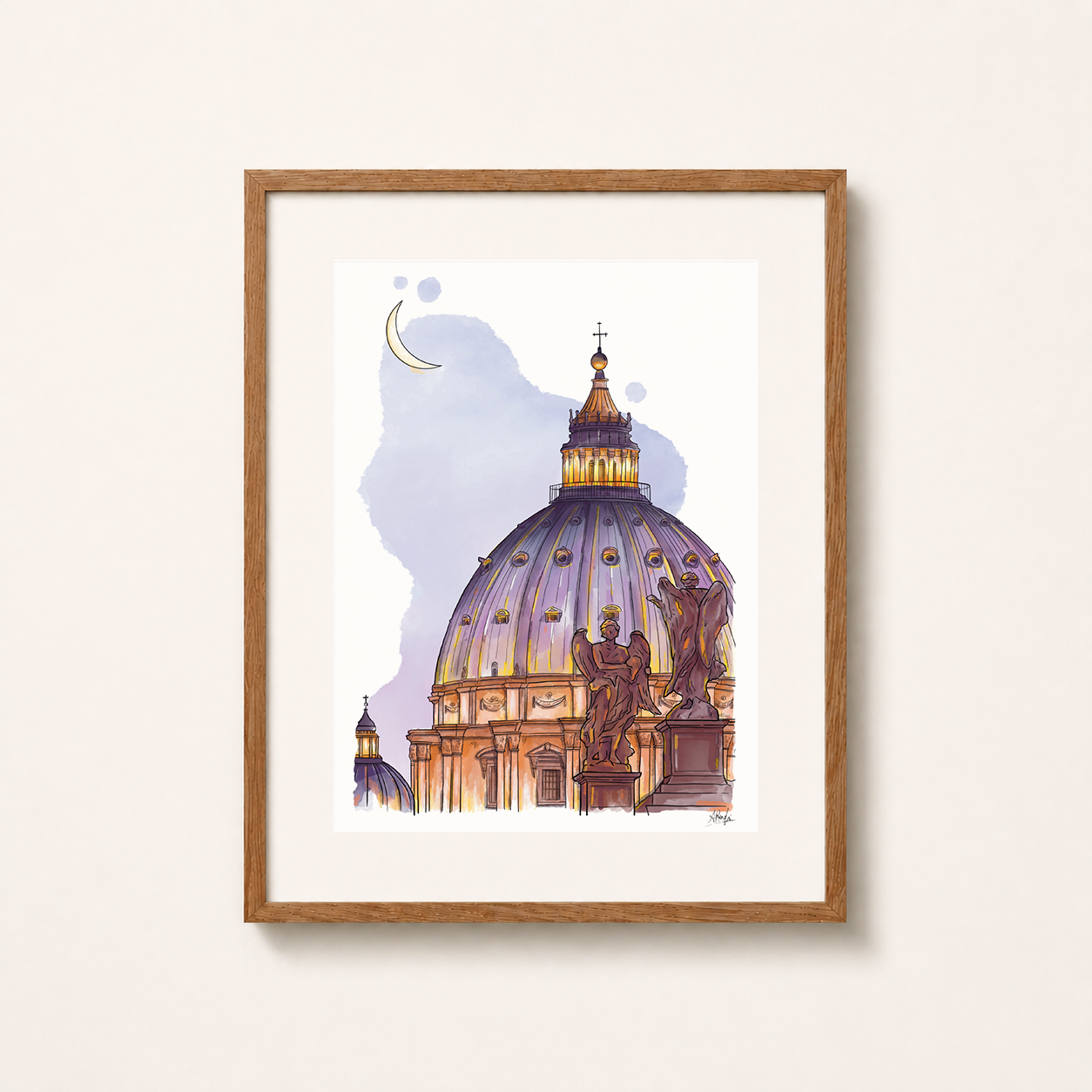 Stampa A4 Oblò - Roma - Cupola S. Pietro