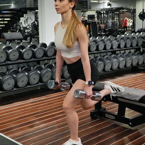 A powerful photo series featuring model Xenia Novikova in a dynamic fitness shoot set in a gym. The images capture Xenia in various strength-training exercises, showcasing her athletic build and determination. Each shot emphasizes her focus and energy, highlighting themes of empowerment and resilience in the pursuit of fitness.