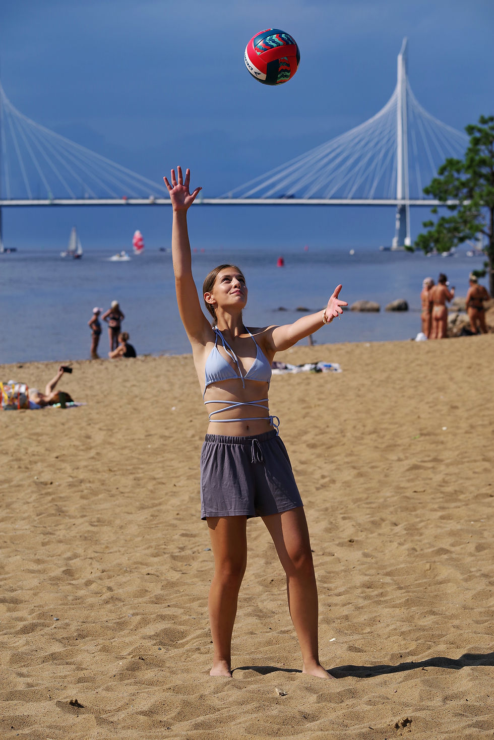 A captivating photo series featuring model Irina Solomonova, titled 'The Mighty Irina.' The images showcase Irina's strength and confidence in various poses, highlighting her powerful presence and dynamic expressions. Each photograph emphasizes her athleticism and grace, celebrating the essence of empowerment and resilience.