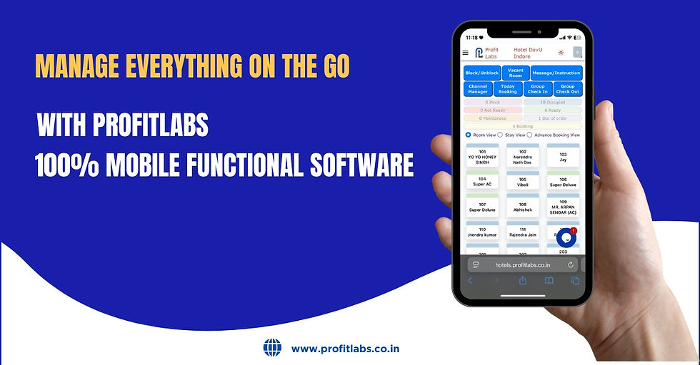 Profit Labs 100% mobile functional hotel software