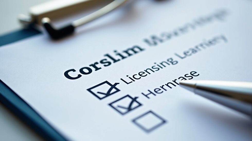 Close-up view of a checklist with healthcare licensing tasks