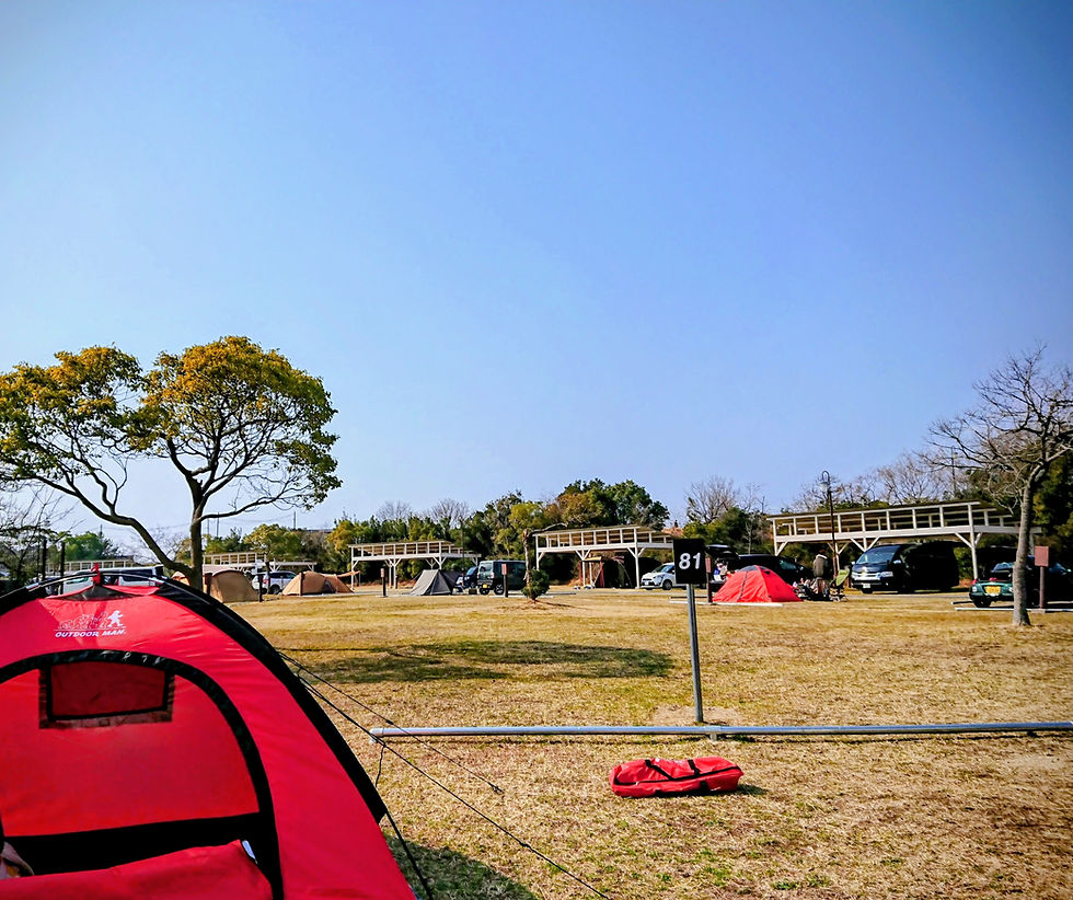 舞洲バーベキューパークでデイキャンプ1