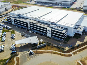 125 tons of cladding covers this warehouse.