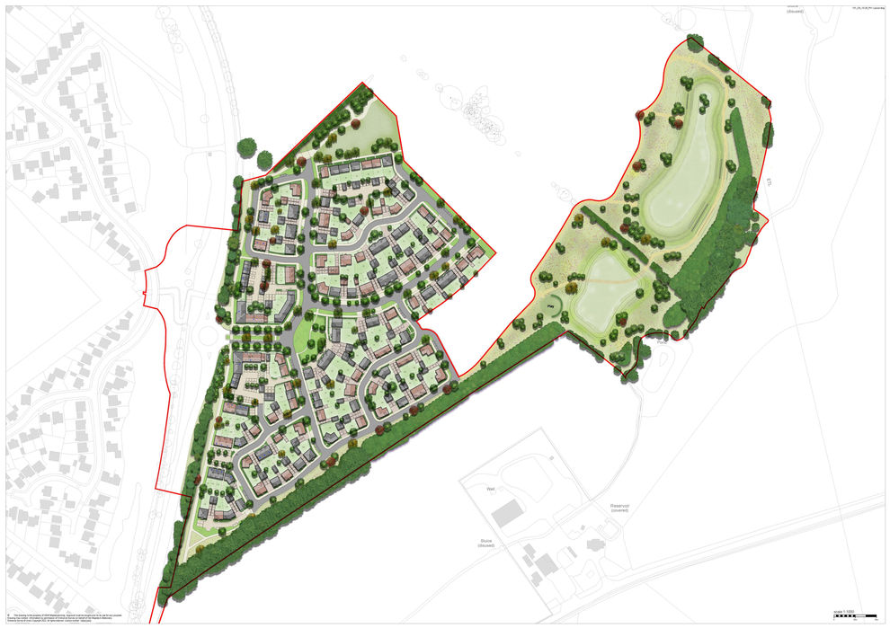 North East Blandford Forum Dorset coloured masterplan