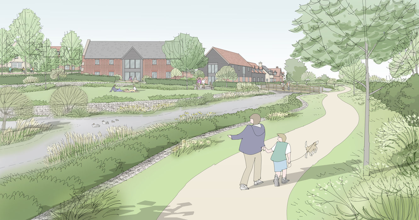 South Harnham Salisbury rural edge visual