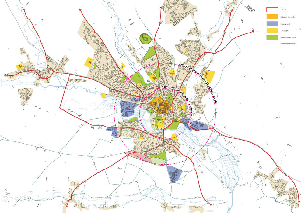 South Harnham Salisbury strategic diagram landscape