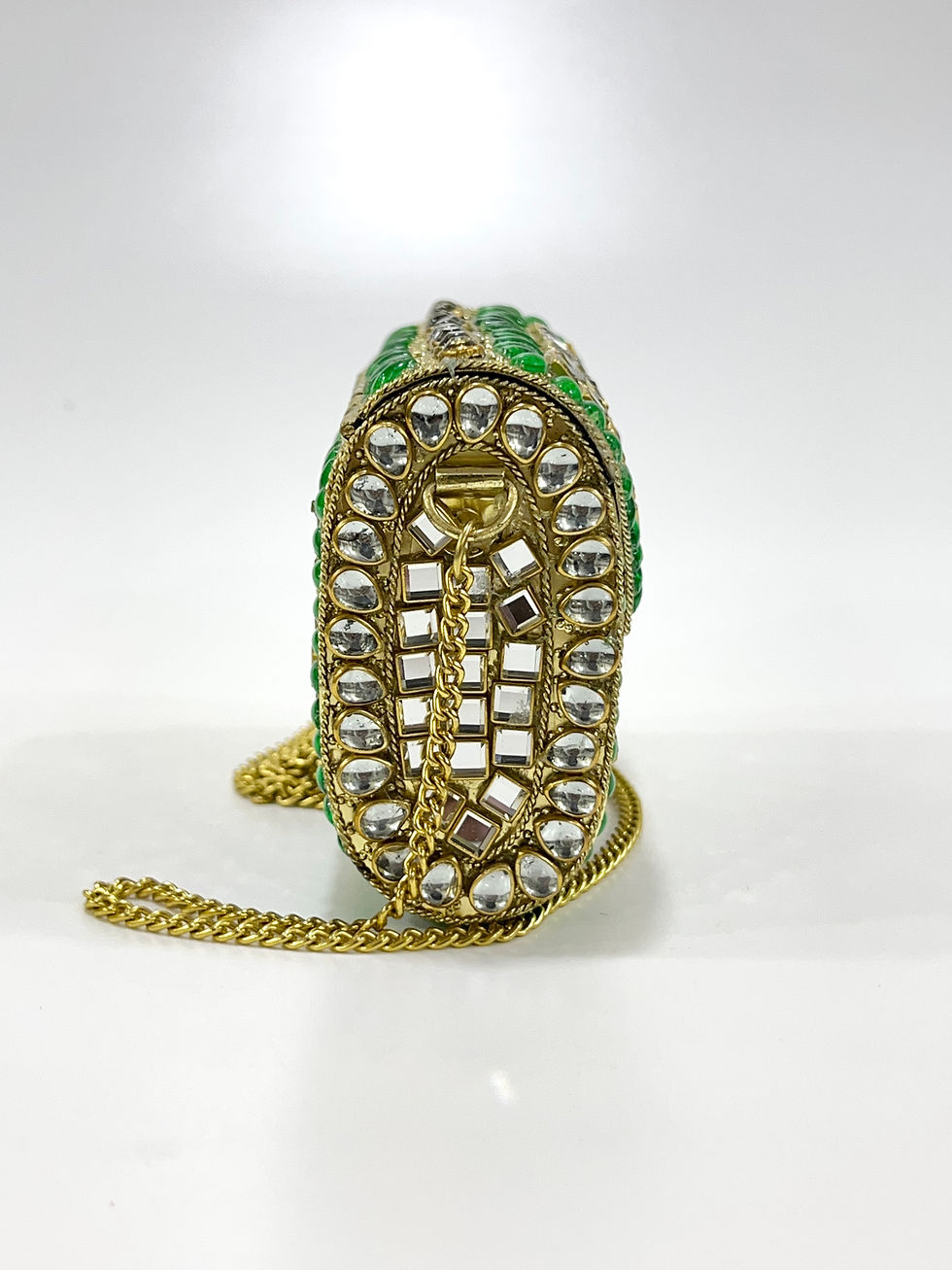 Thumbnail: Glam Luxe Handmade Kundan Mosaic Clutch Bag