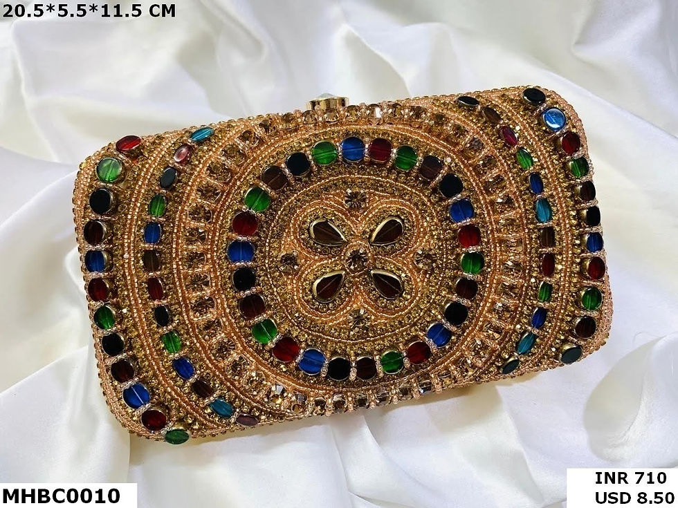 Thumbnail: Stylish Geometric Design Handmade Box Clutch