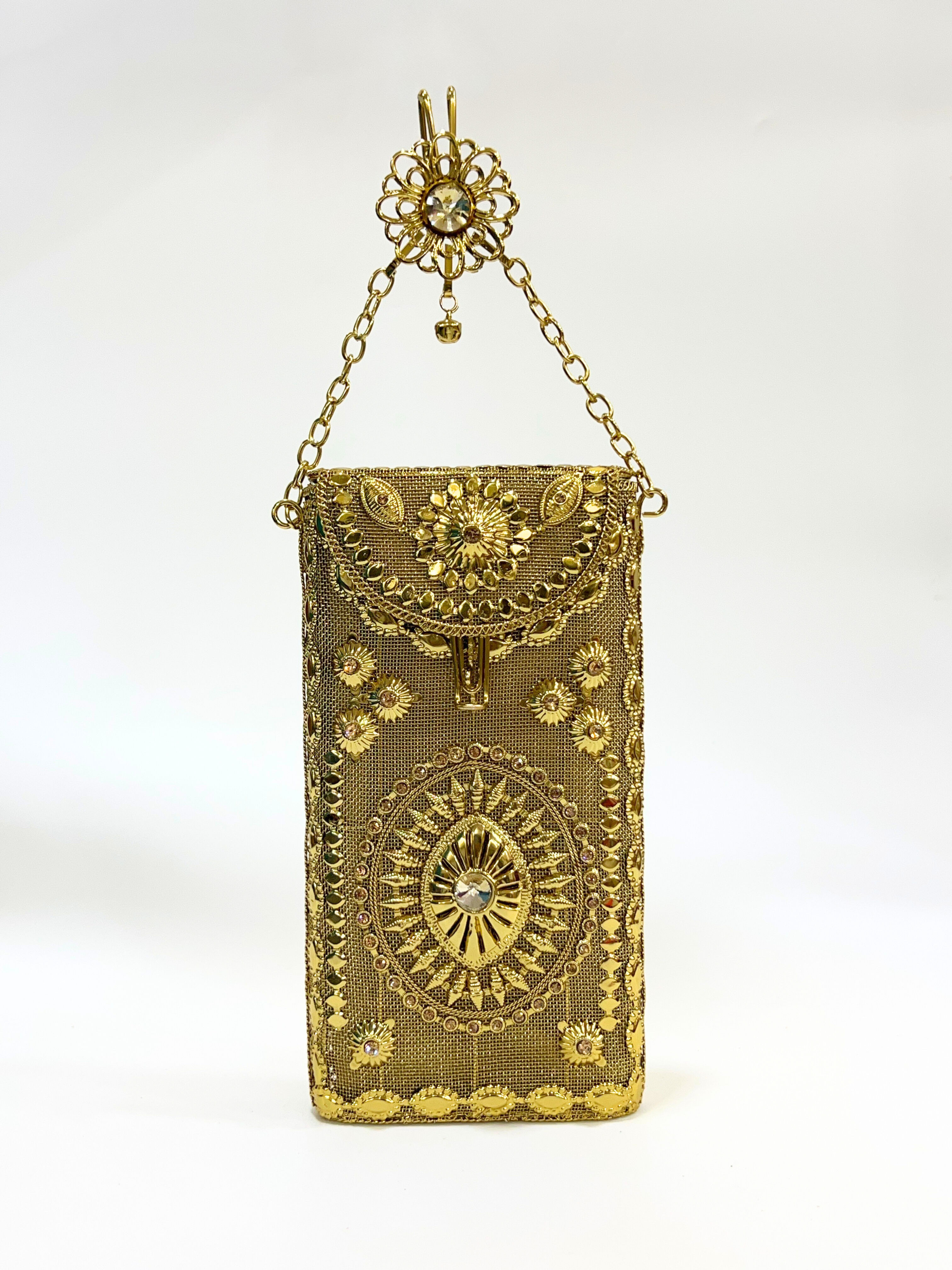 Royal Glow Metal Handbag