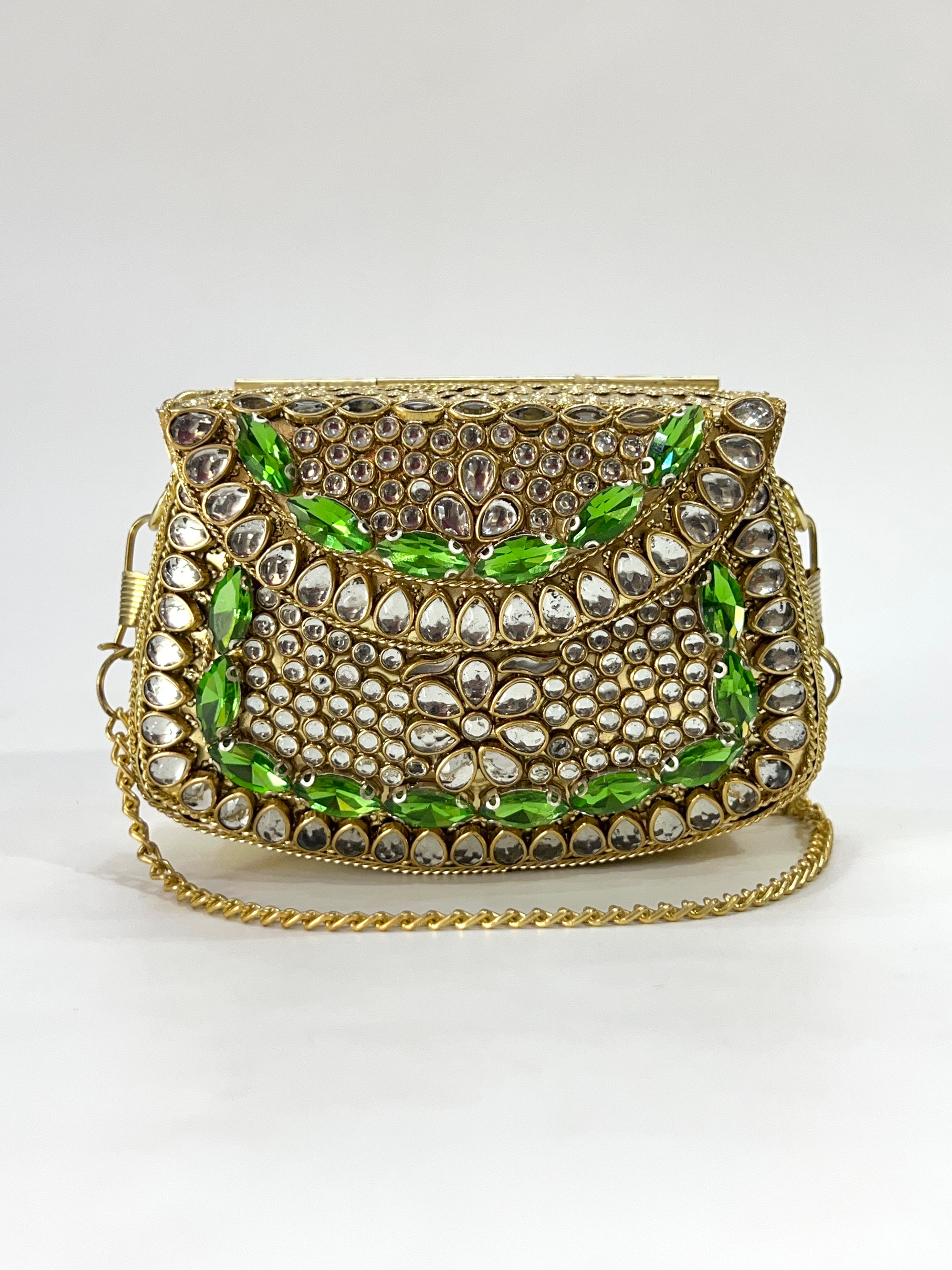 Artisan Glow Kundan Clutch