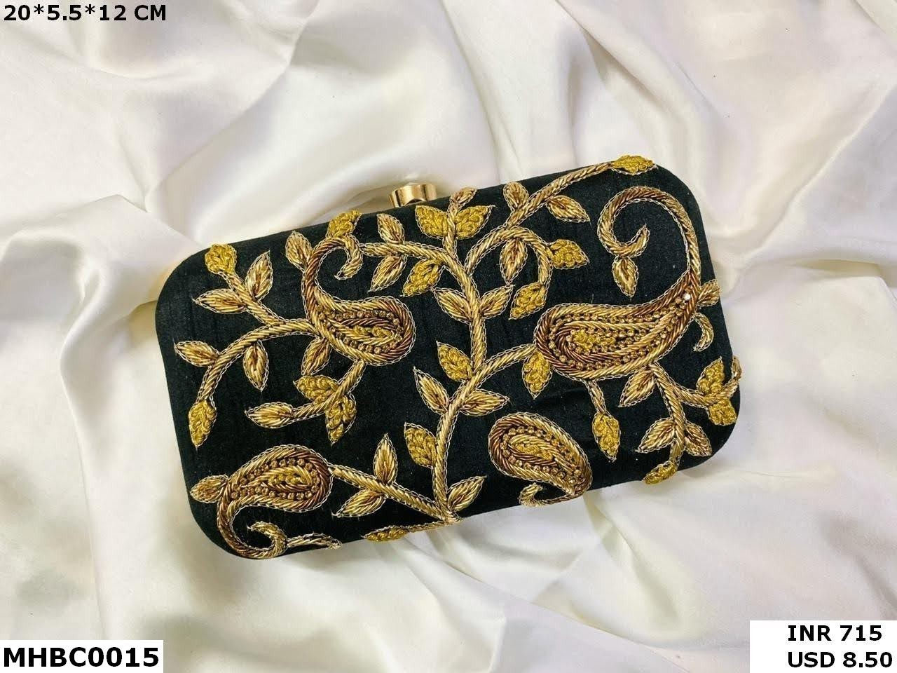 Exclusive Boho Chic Beaded Box Clutch