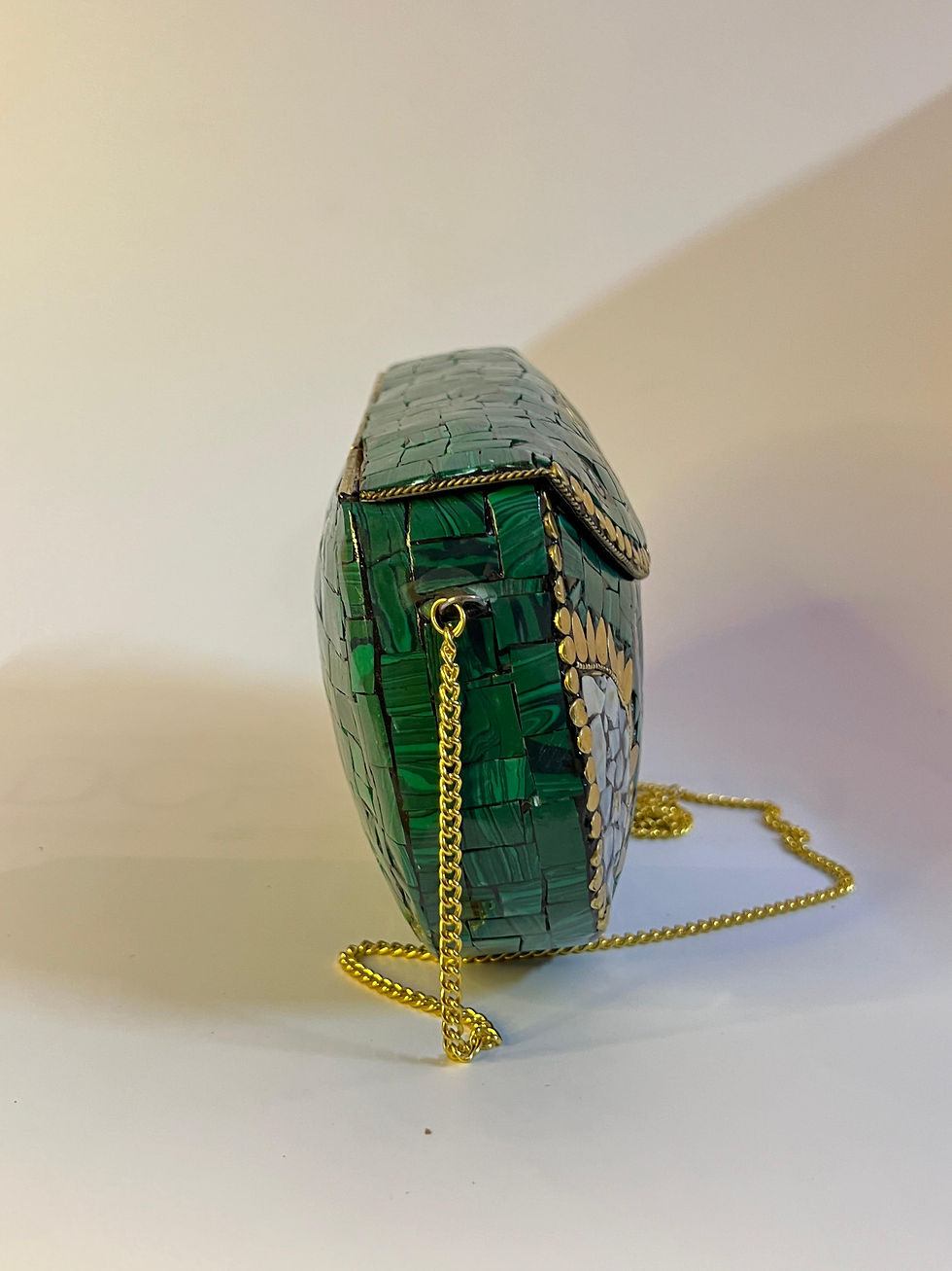 Thumbnail: Designer Metal Mosaic Clutch Bag