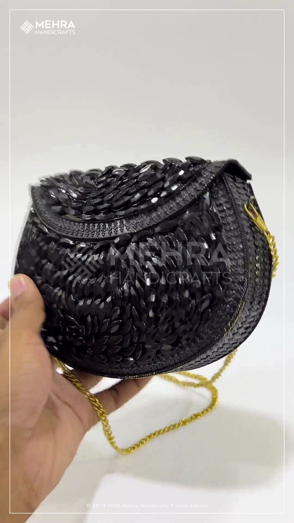 Thumbnail: Grand Handmade Kundan Mosaic Bridal Purse
