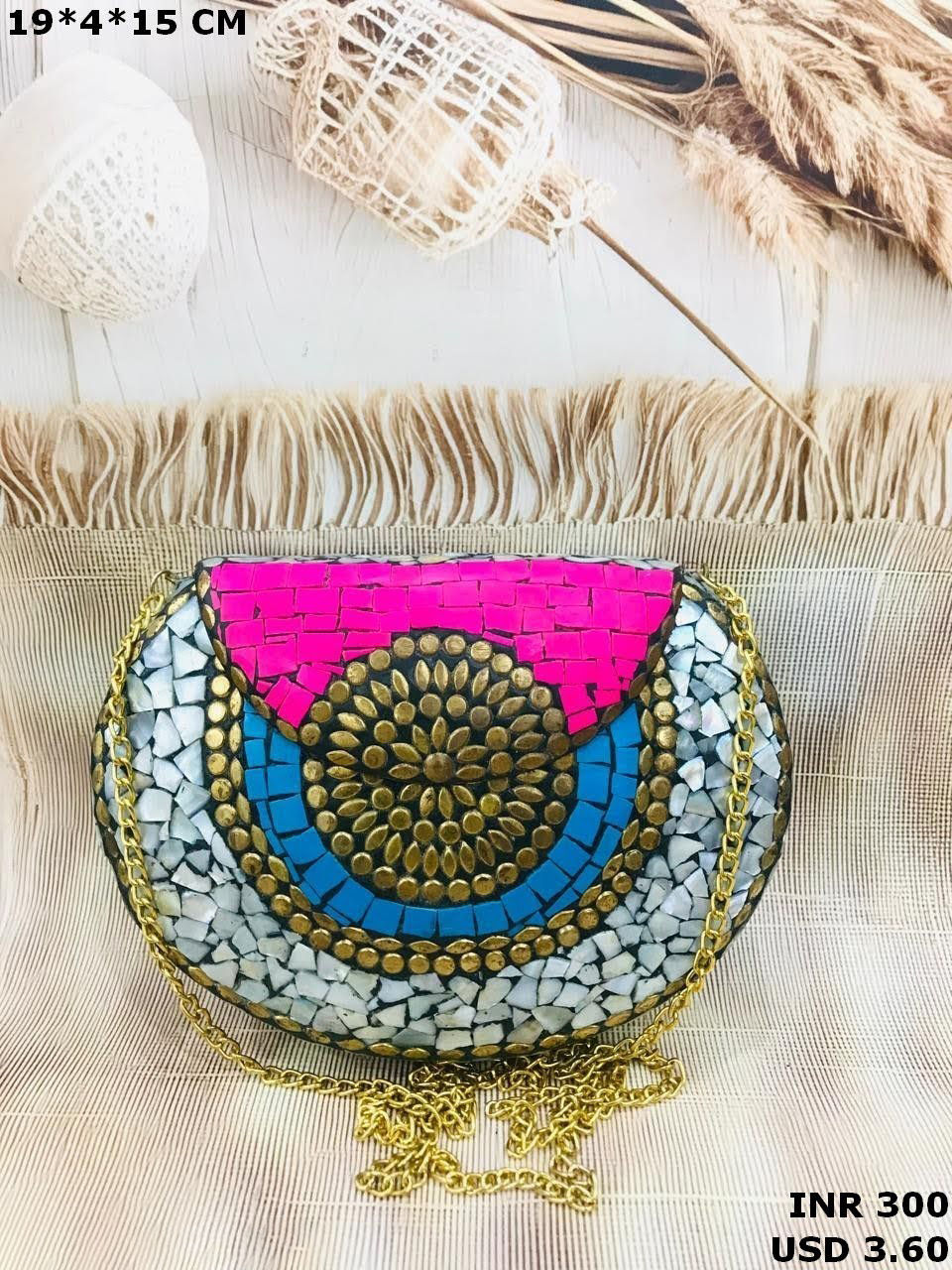 Designer Metal Mosaic Clutch Bag – Luxe Look for Events