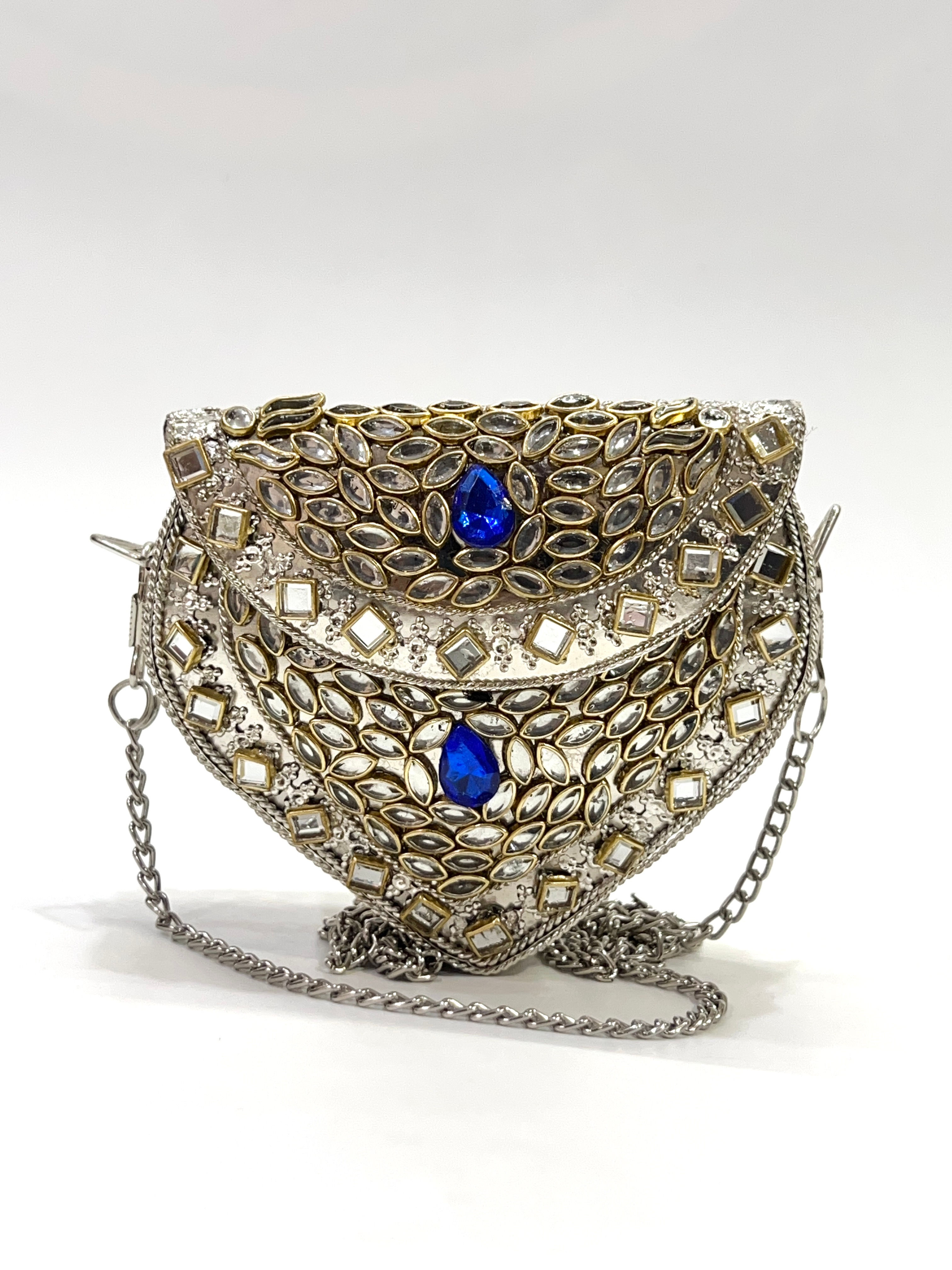 Moonlight Kundan Clutch