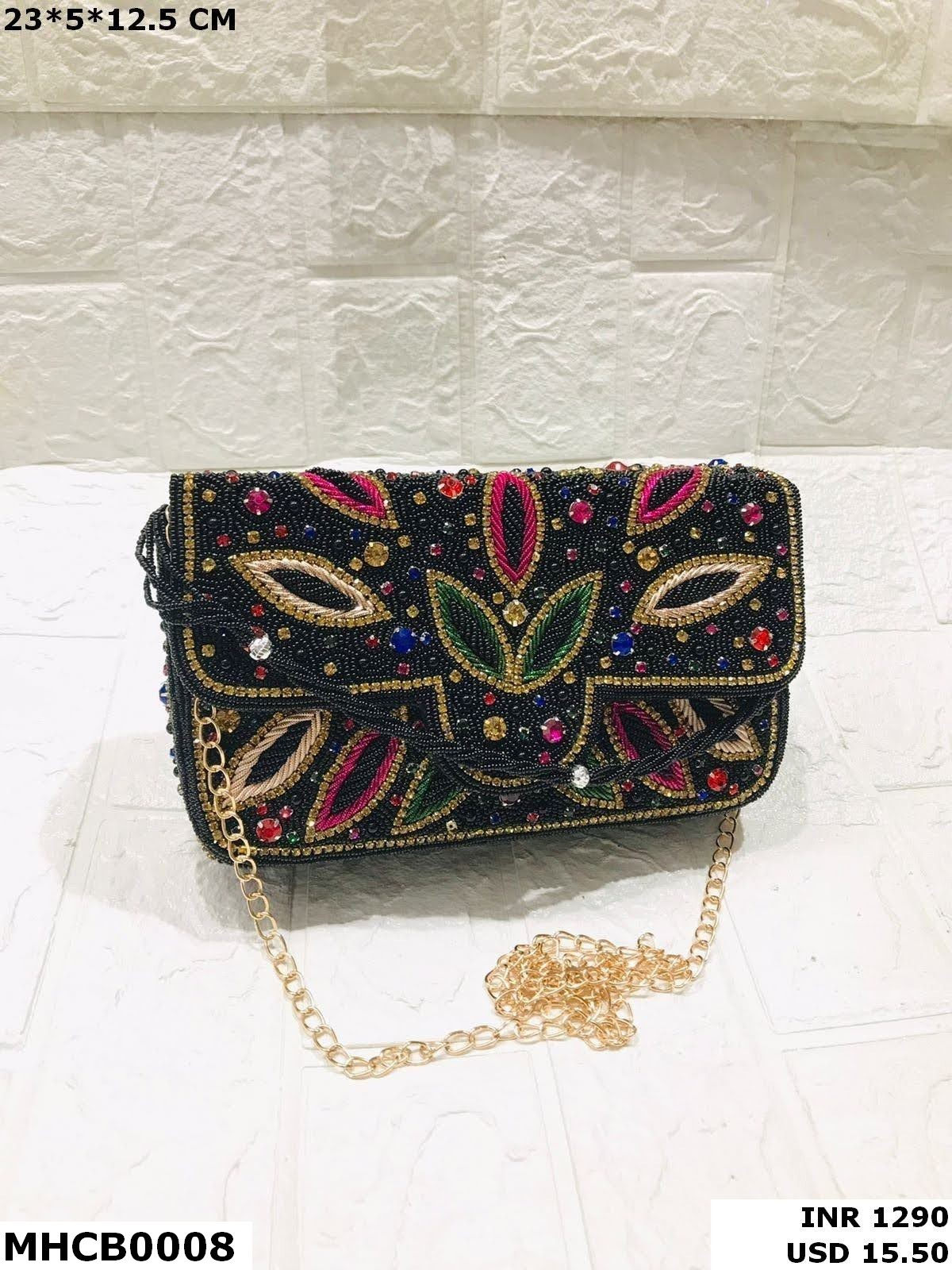 Custom Crystal Stone Clutch – Handmade Glam Party Bag